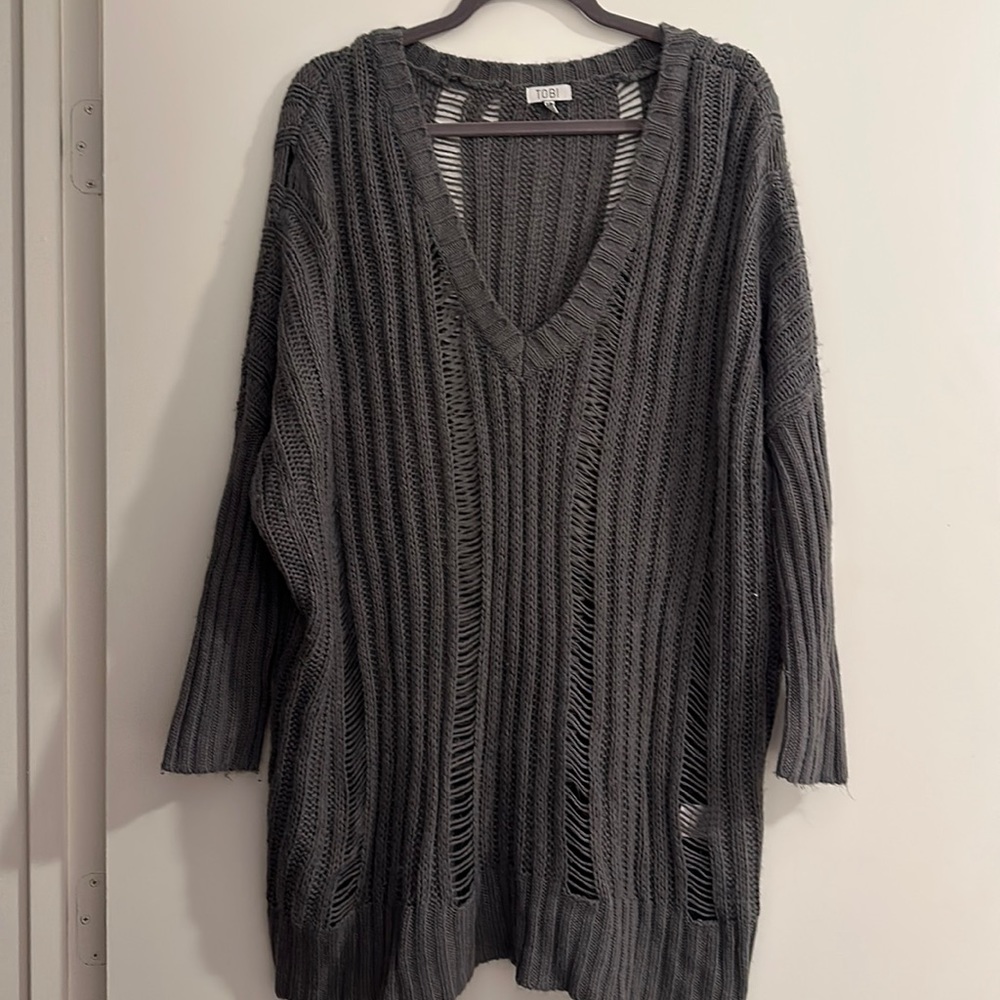 Tobi - Grey Sweater Dress